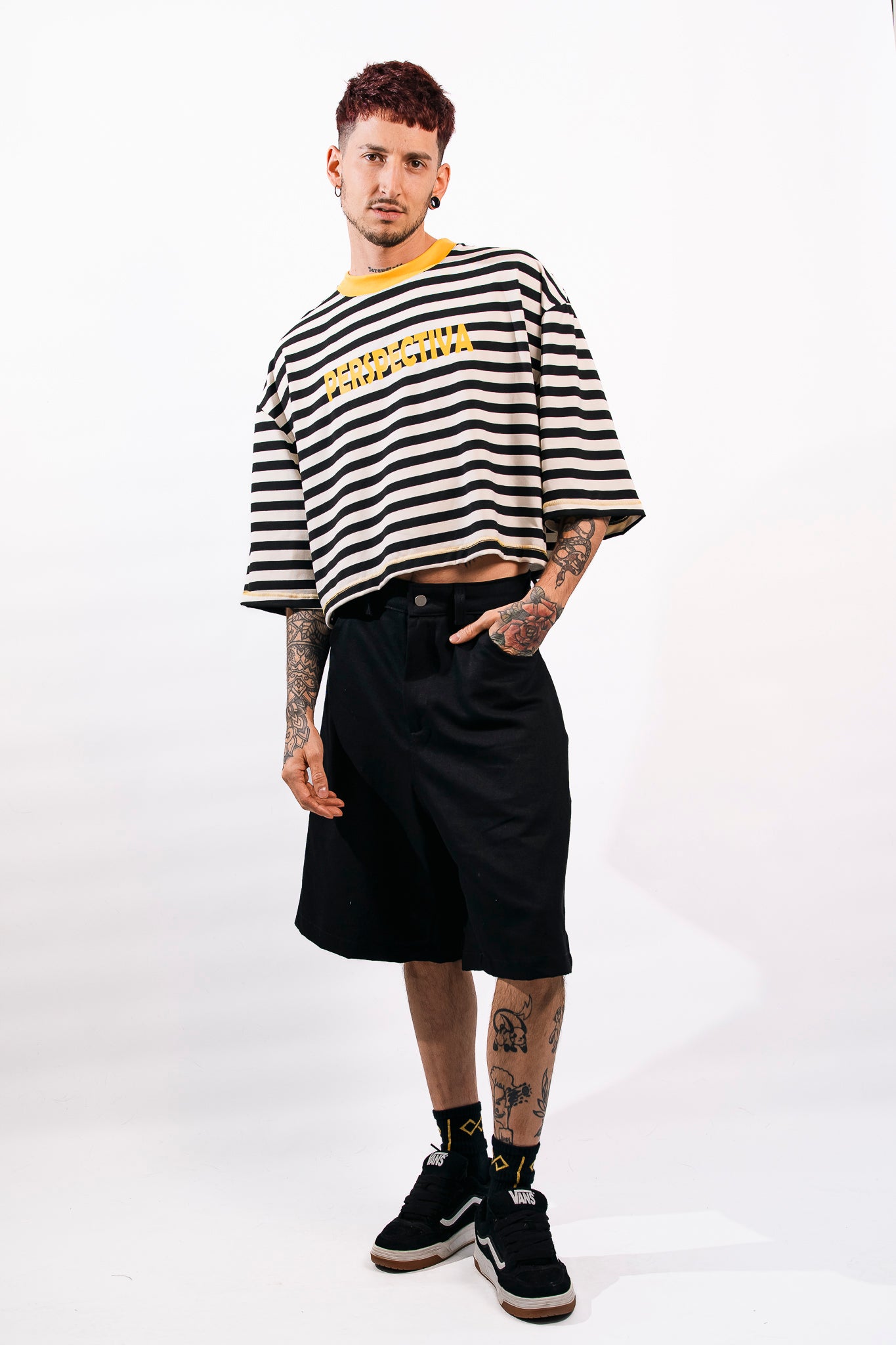 CAMISETA CROP RAYADA